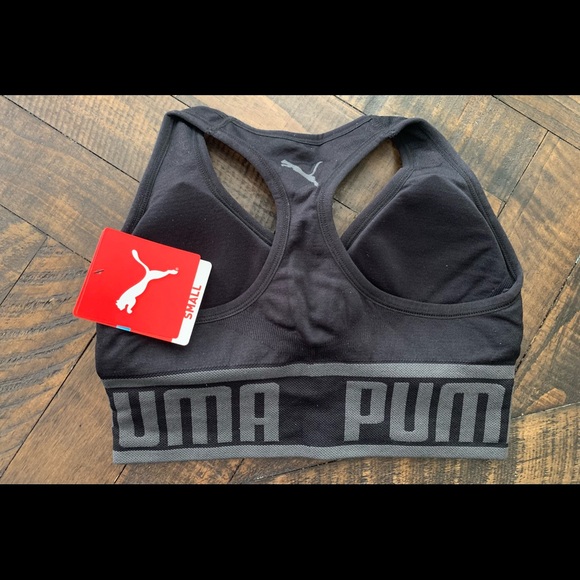 New womens puma black razor back sports bra size small - Picture 2 of 2